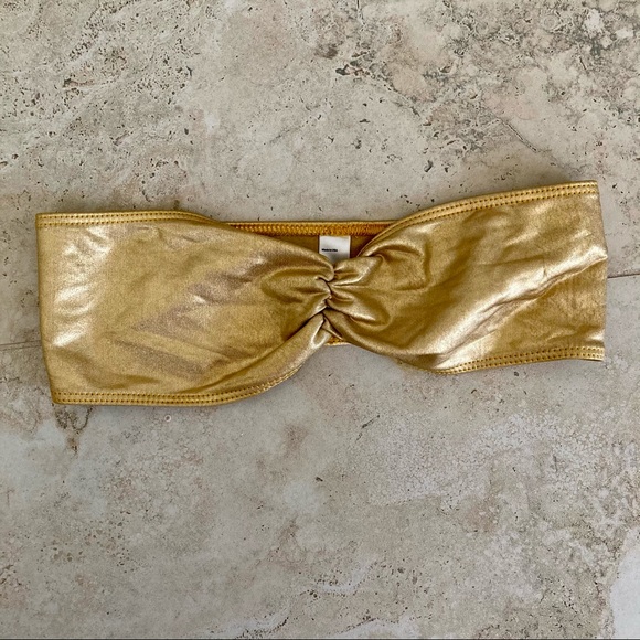 Gold American Apparel Bandeau - Picture 2 of 4